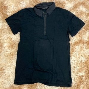 Ari men’s collared Tshirt - Black - Small